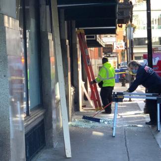 Temple Street, Boston clean-up after May 31 protest damage