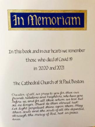 COVID-19 memorial book