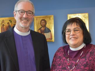 Bishop Alan Gates and Bishop Carol Gallagher