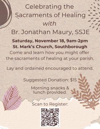 Sacraments of Healing Workshop flier graphic