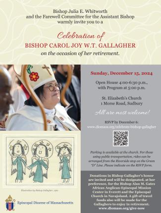 Bishop Carol Gallagher Retirement Celebration Flier graphic
