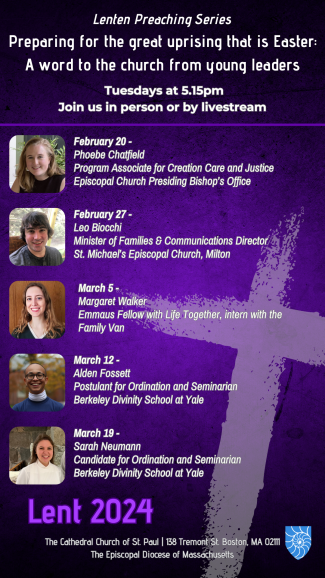 2024 Lenten Preaching Series poster image