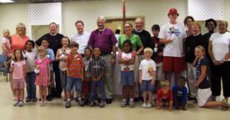 Bishop Bud Cederholm on the Gulf Coast with a work group from Massachusetts