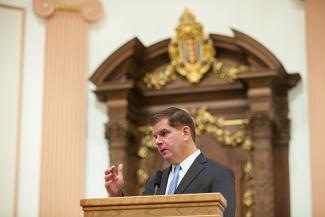 Mayor Walsh at rededication