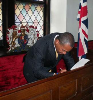 Governor Deval Patrick visits St. Peter's Church in Salem