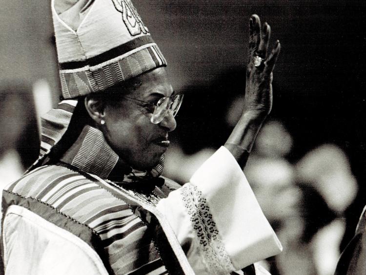 Bishop Barbara Harris at 1989 consecration service
