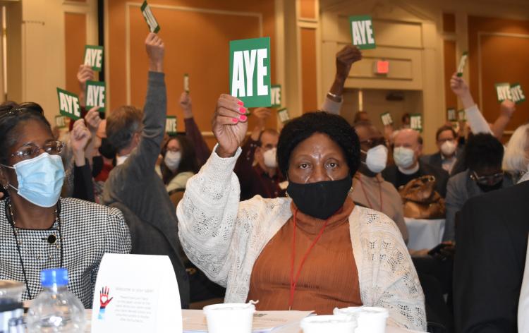 Diocesan Convention members vote to create Reparations Fund.
