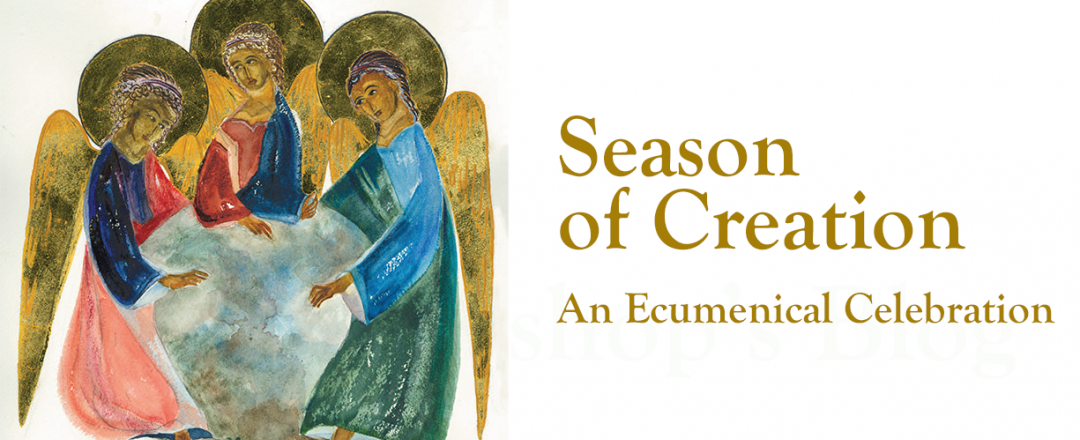 Season of Creation icon angels and earth image