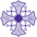 Bishop's blog icon - purple cross