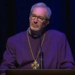 Bishop Alan Gates giving annual convention address 2019