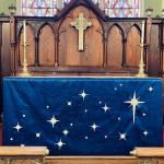 Advent paraments at St. Paul's Episcopal Church in Dedham