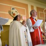 Bishops Carol Gallagher and Alan Gates with Archdeacons Chris Beukman and Pat Zifcak at 2023 MA Diocesan Convention